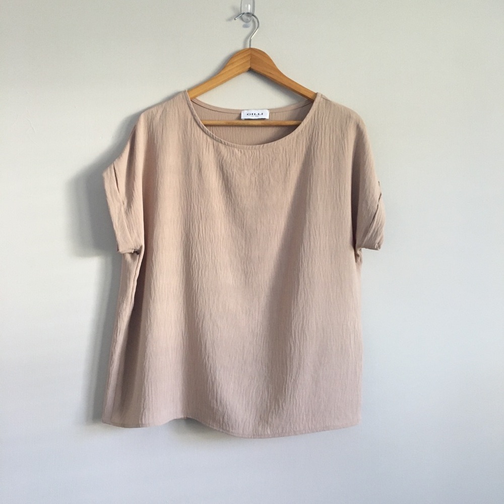 Gilli Soft Beige Short Sleeve Top